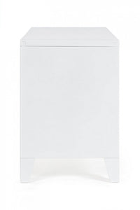 Mobile TV con 2 Ante 40x120,5x58,5 cm Cambridge in Acciaio Bianco