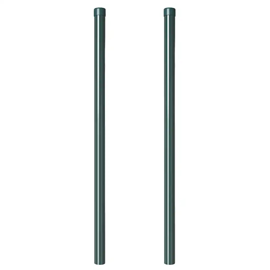 vidaXL Pali per Recinzione 2 pcs Verde 100 cm