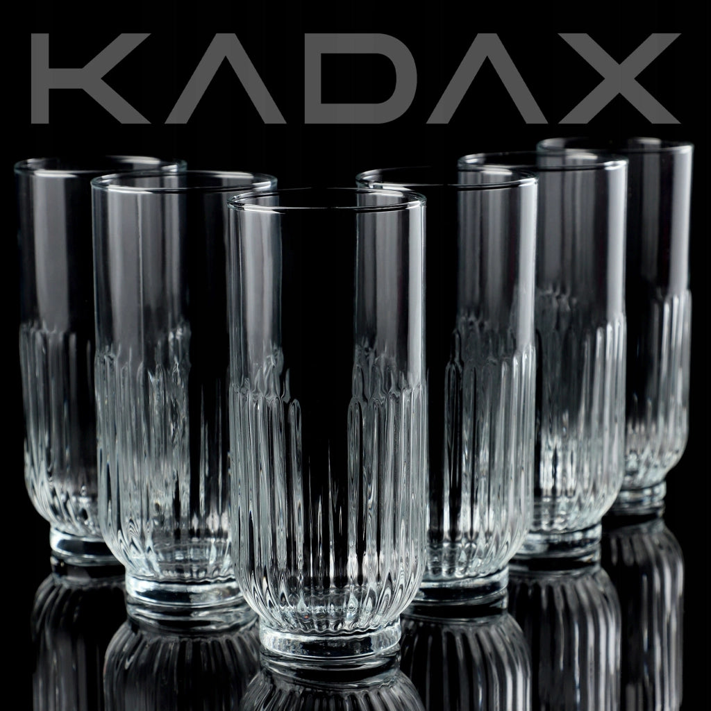 Bicchieri KADAX per bevande e succhi di frutta, set da 6 bicchieri alti, 395 ml
