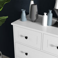 Cassettiera 5 Cassetti 74x40x91 cm in Legno  Bianco