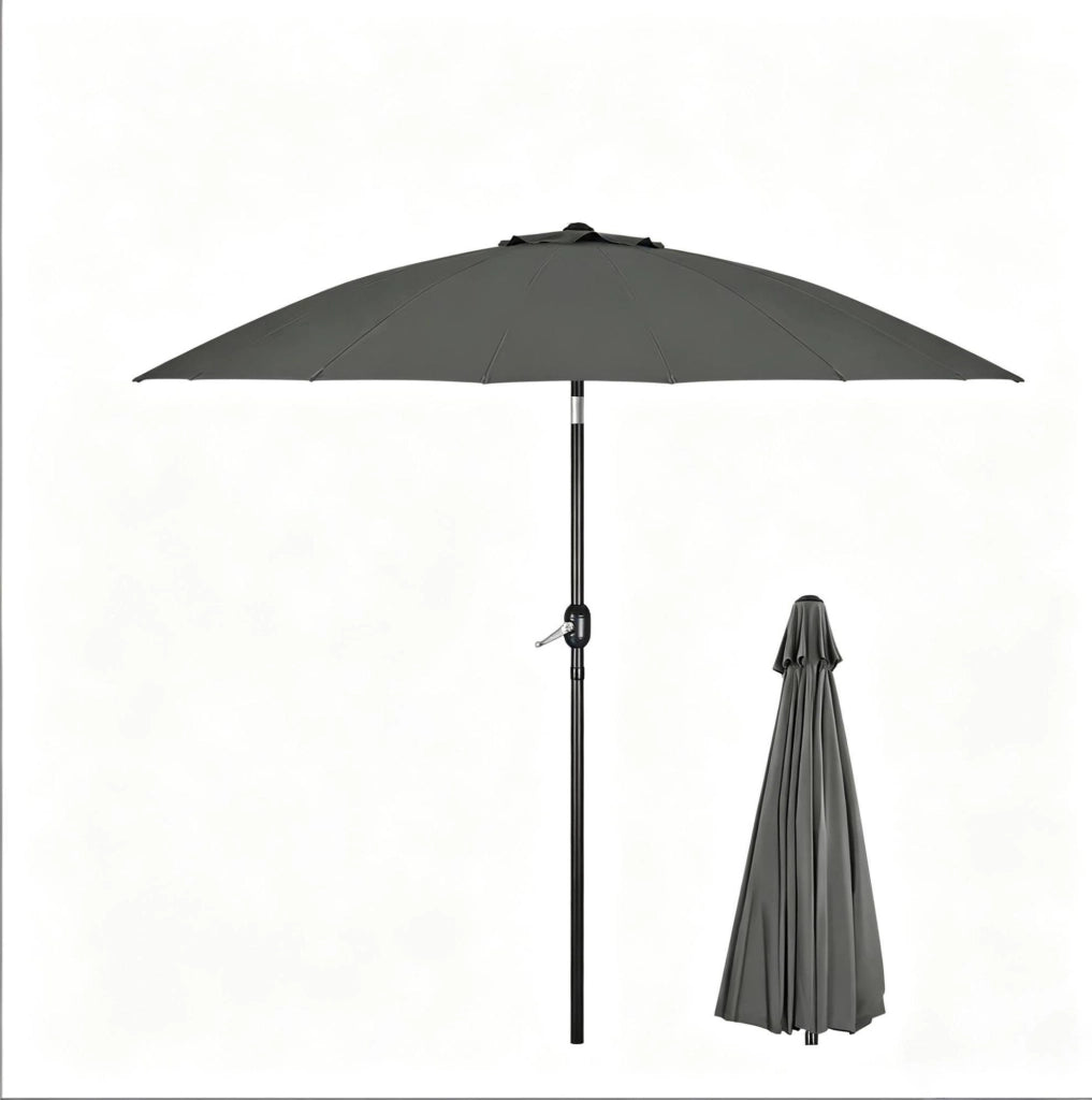Ombrellone da giardino inclinabile grigio scuro Ø257 cm