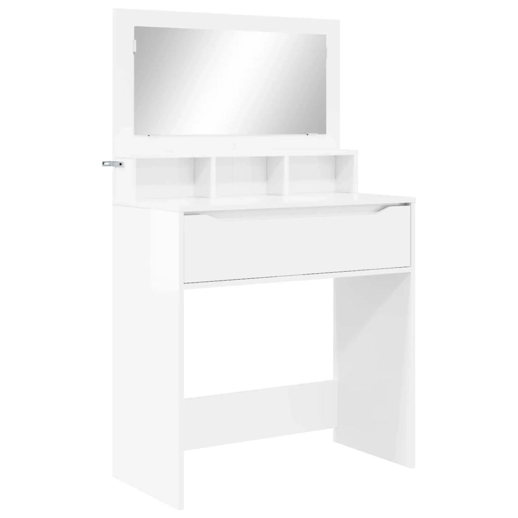 Tavoli da Trucco per Camera da Letto con cassetto Bianco Lucido 888981