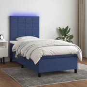 Letto a Molle con Materasso e LED Blu 80x200 cm in Tessuto cod mxl 33609