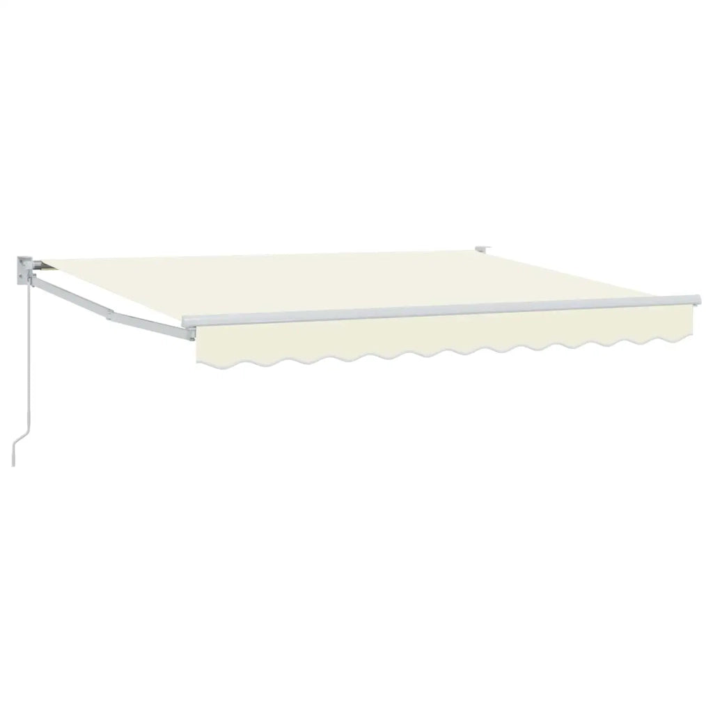 Tenda retrattile-Tenda parasole per balcone Crema 3,5 x 2 m 100% Poliestere e Alluminio 650676