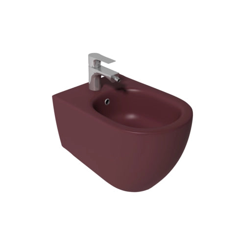 Sanitari sospesi opaco INFINITY: vaso, bidet, copriwater soft-close - Bordeaux Opaco