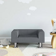Divano per Bambini-Sofa-Divanetto Grigio Scuro 50x40x26,5 cm in Velluto