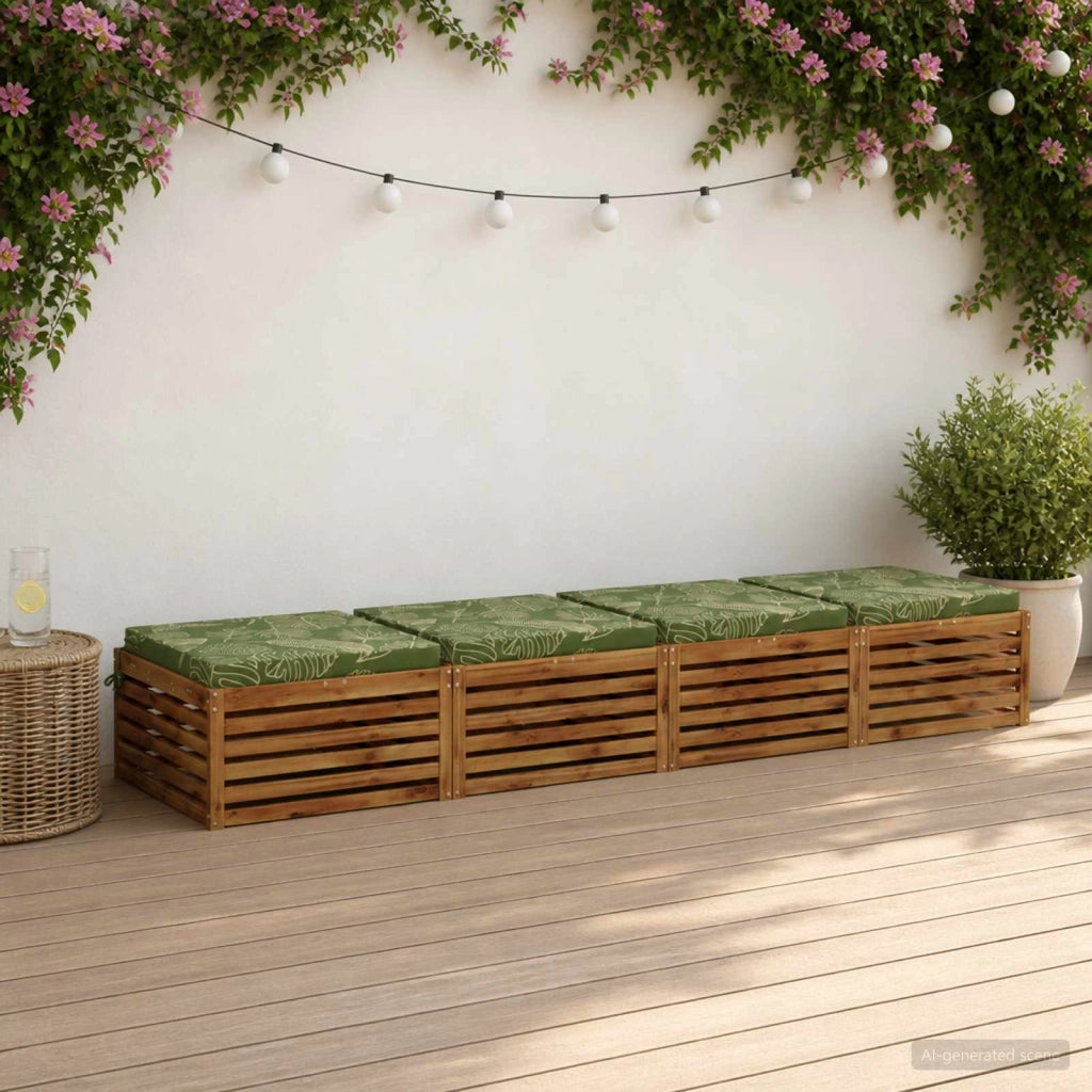 Cuscini per Sedia in 4 Pezzi SOEST 4 pz 100% Poliestere 945094