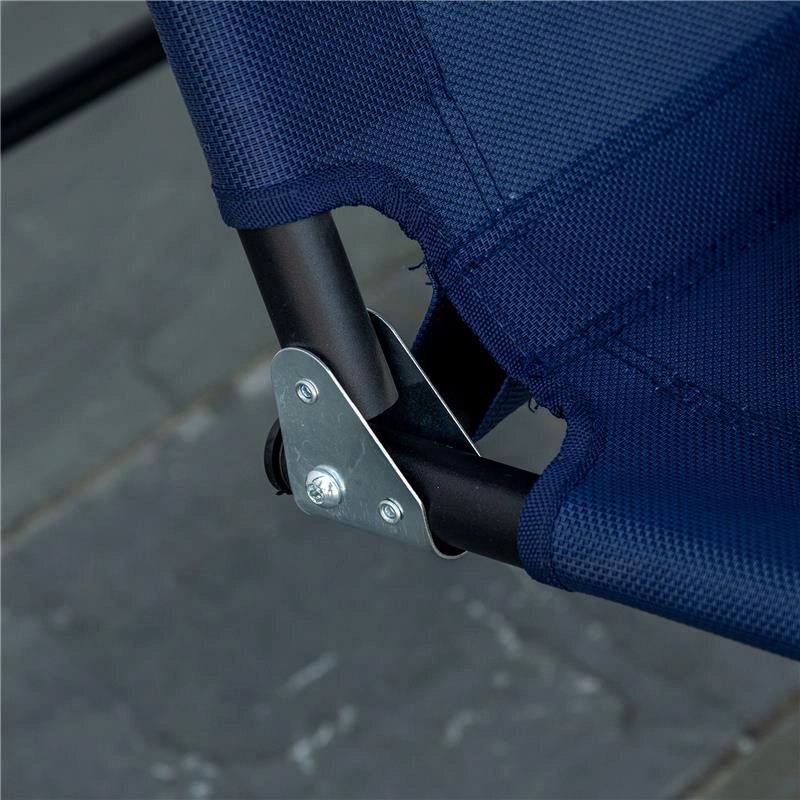 DONDOLO DA GIARDINO 3 POSTI CON TETTUCCIO REGOLABILE TESSUTO OXFORD E ACCIAIO 172X110X153 CM BLU SCURO
