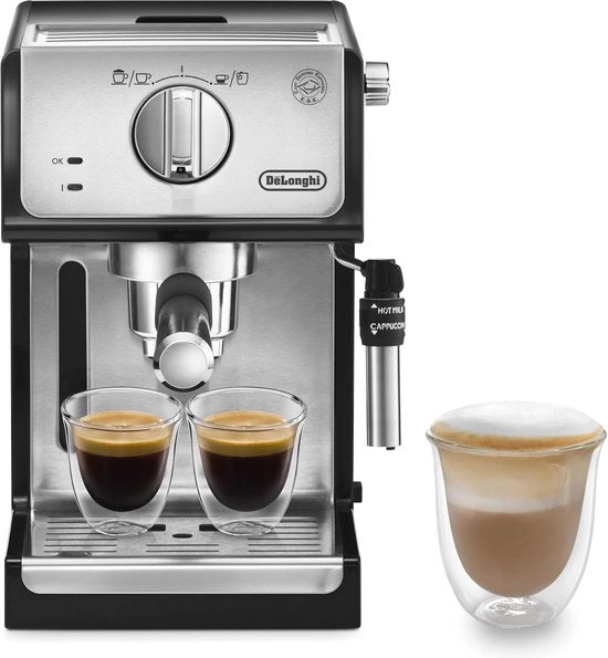 Macchina per Filtrazione Espresso con Finestra in Alluminio - Bocca per Schiuma Latte Professionale e Filtri per 1 o 2 Caffè - Adatto per Pads - Nero-Argento

Modello: 
Specifica: 
Codice prodotto: