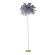 Lampada da Terra Piume 8, Grigio, Metallo, 55x55x160 cm