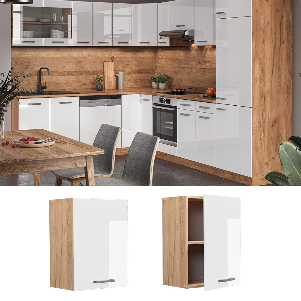 Vicco Pensile da cucina Bianco lucido 45 cm