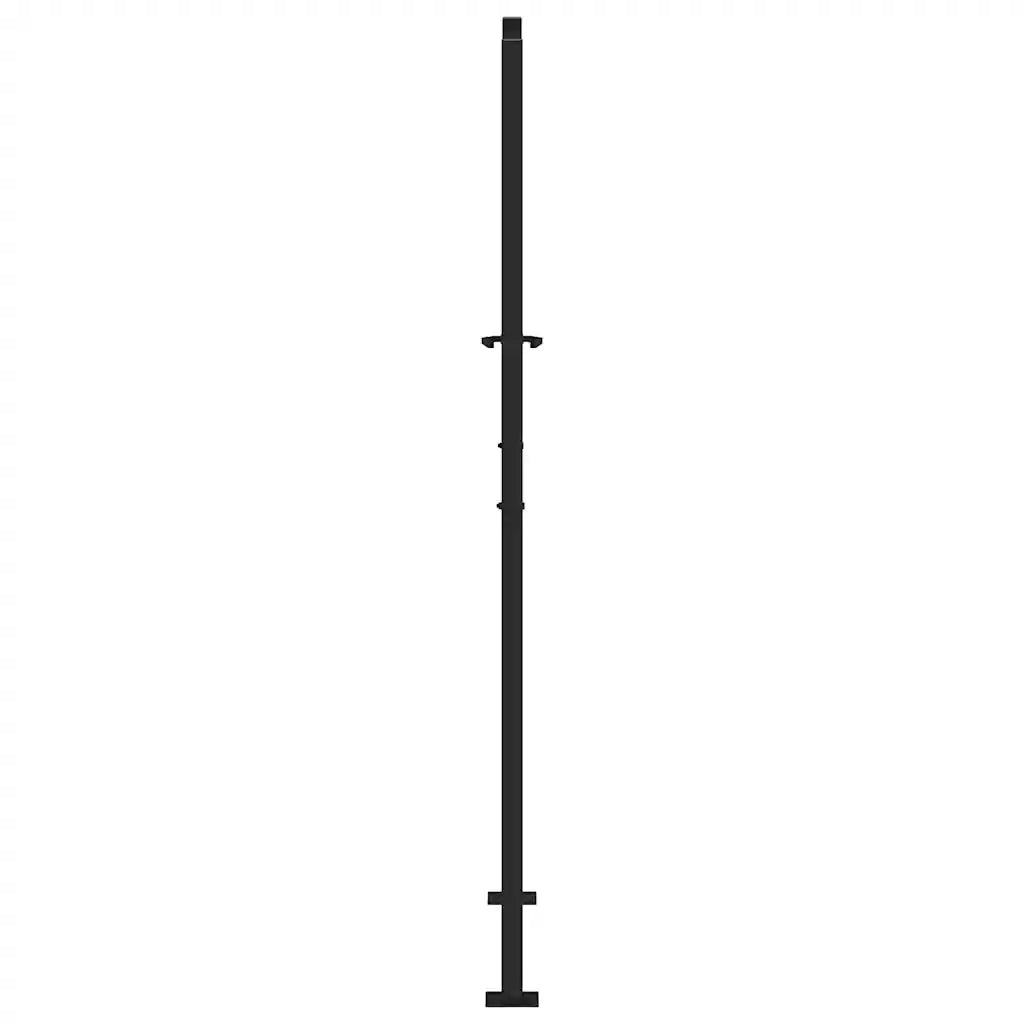 Cancello Giardino Nero 105x180 cm in Acciaio Design a Foglia