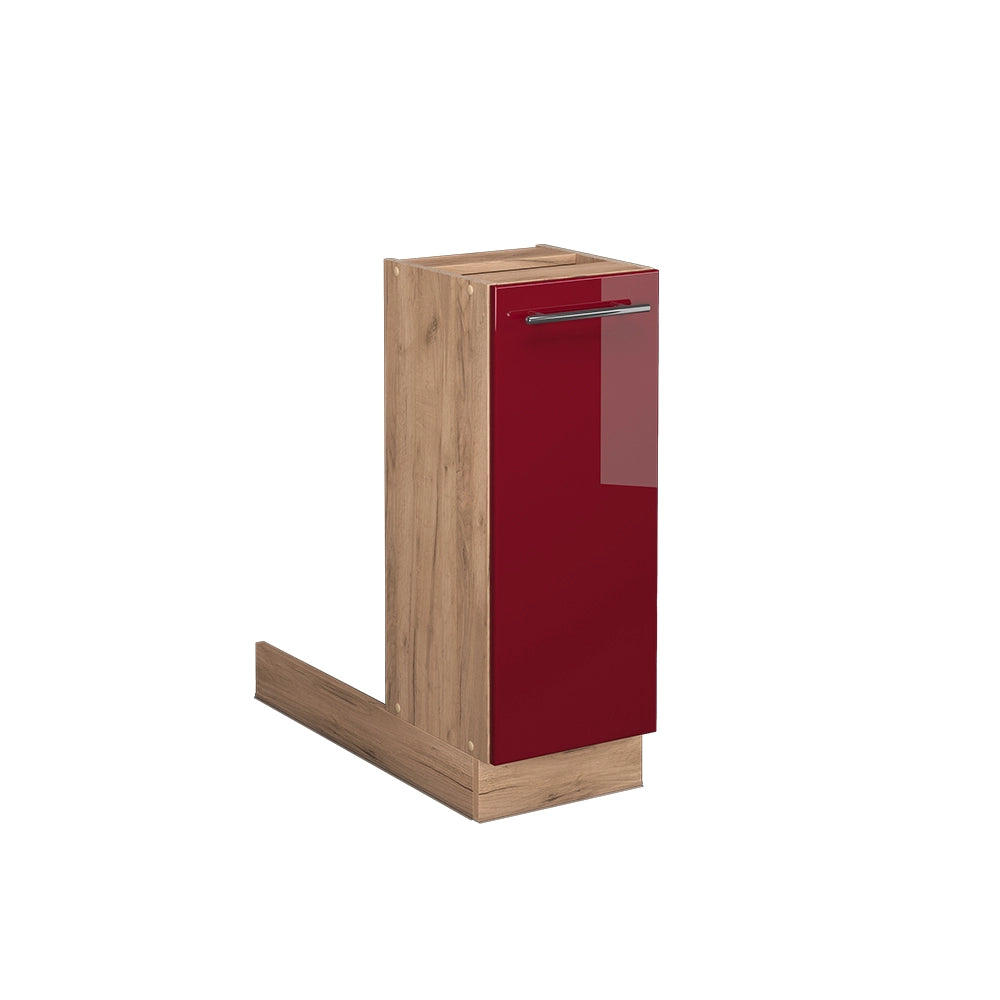 Vicco Isola cucina Rosso bordeaux lucido 30 cm senza piano di lavoro