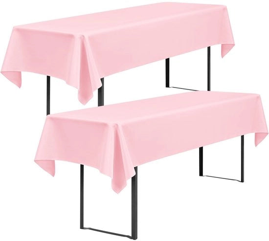 Tavolo da birra universale per tavolo da 50cm e 70cm, copri tavolo per tavolo da birra, copertine per tavolo da birra, copertura per tavolo da birra, set per tenda da birra, copertine rettangolari per tavolo da 100x250cm (rosa)