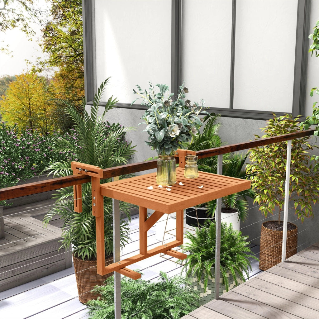 Tavolino da Caff¨¨ Pieghevole Regolabile in Legno ¨C zephmum ¨C Teak 50x50x50