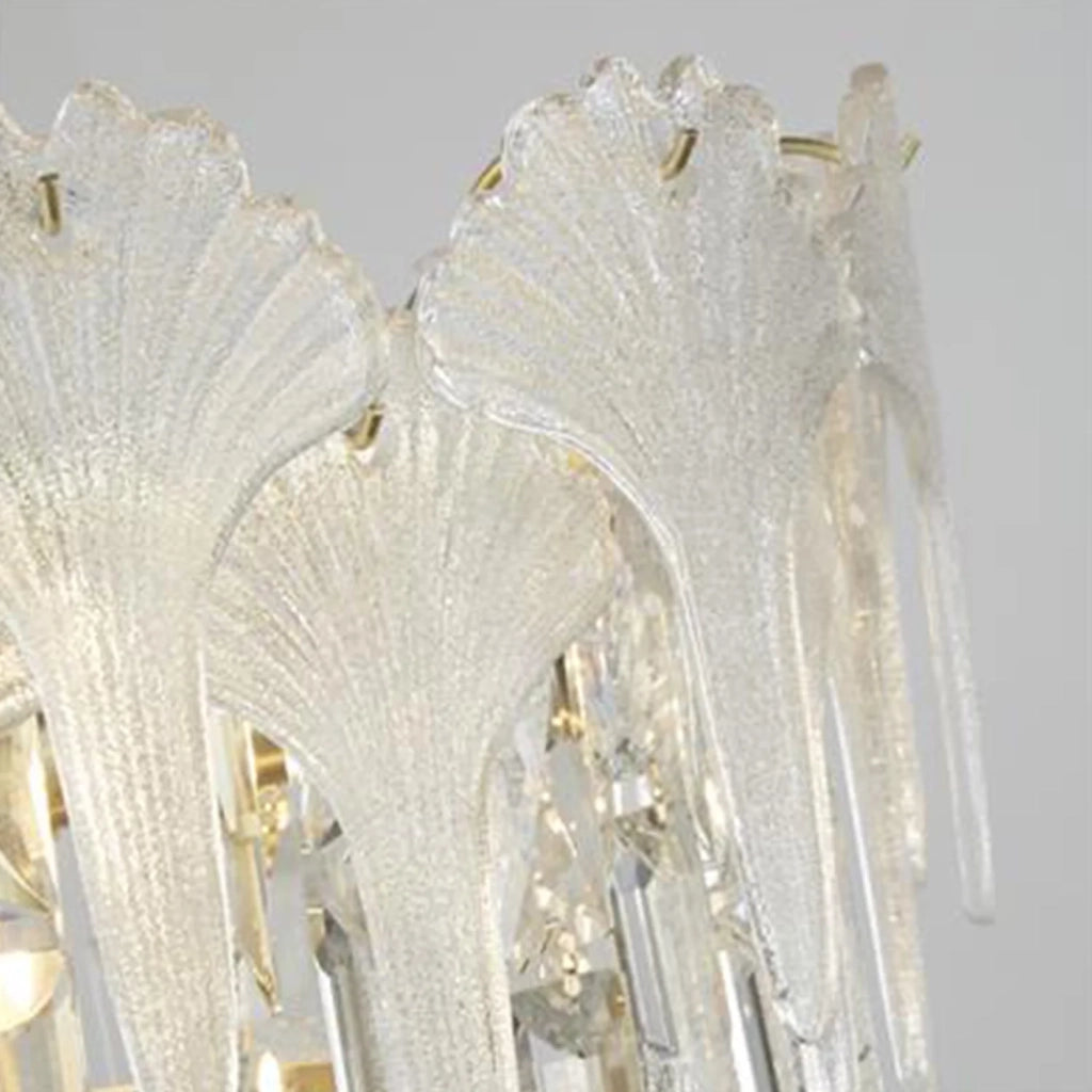 Lampadario Classio Lux & Belle Acciaio Ottone Vetro Trasparente 5 Luci E14
