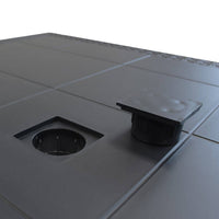 Tavolo Dallas 80x80x74 h cm in Wicker Antracite