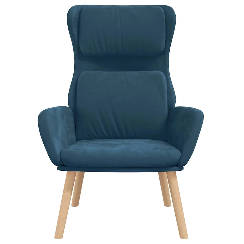 Poltrona Relax-Poltroncina Blu in Velluto 467630
