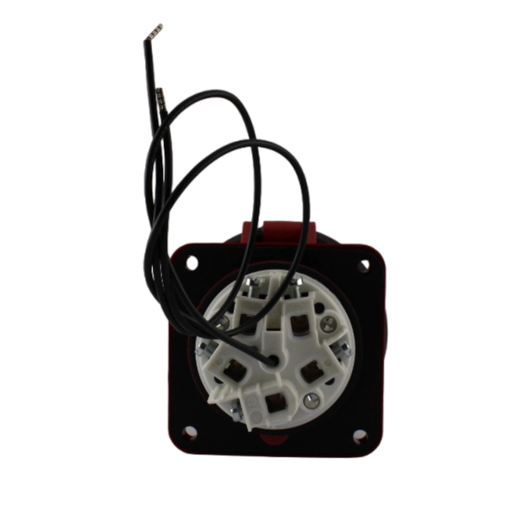 Presa Dritta 63A 3P+N+T 380V IP67 + Pulsante Test PCE