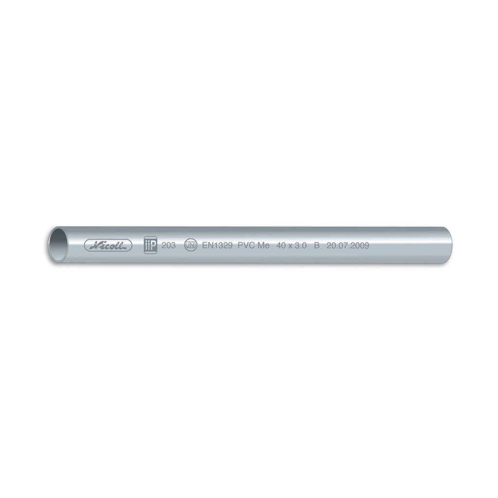 TUBO SENZA BICCHIERE GRIGIO ML 3 NICOLL- D. 40- NICOL- pezzi 1