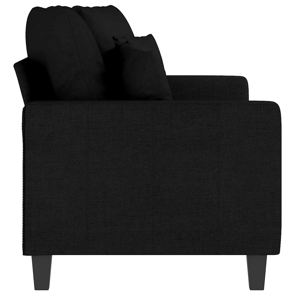 Divano a 2 Posti-Sofa 2 Posti Nero 120 cm in Tessuto 650863