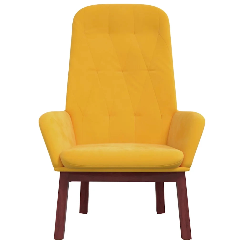 Poltrona Relax Giallo Senape in Velluto 341225