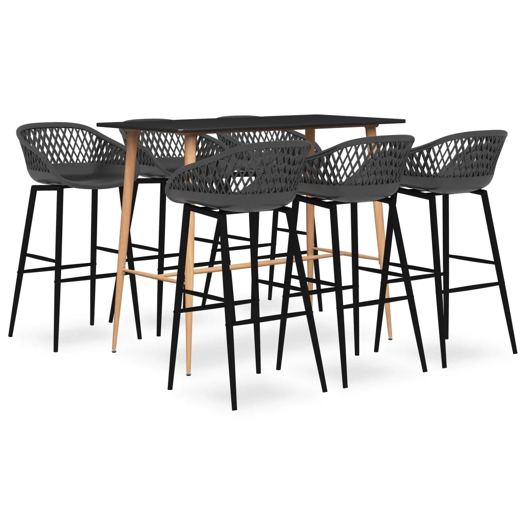 Set da Bar 7 pz Nero e Grigiocod mxl 120387