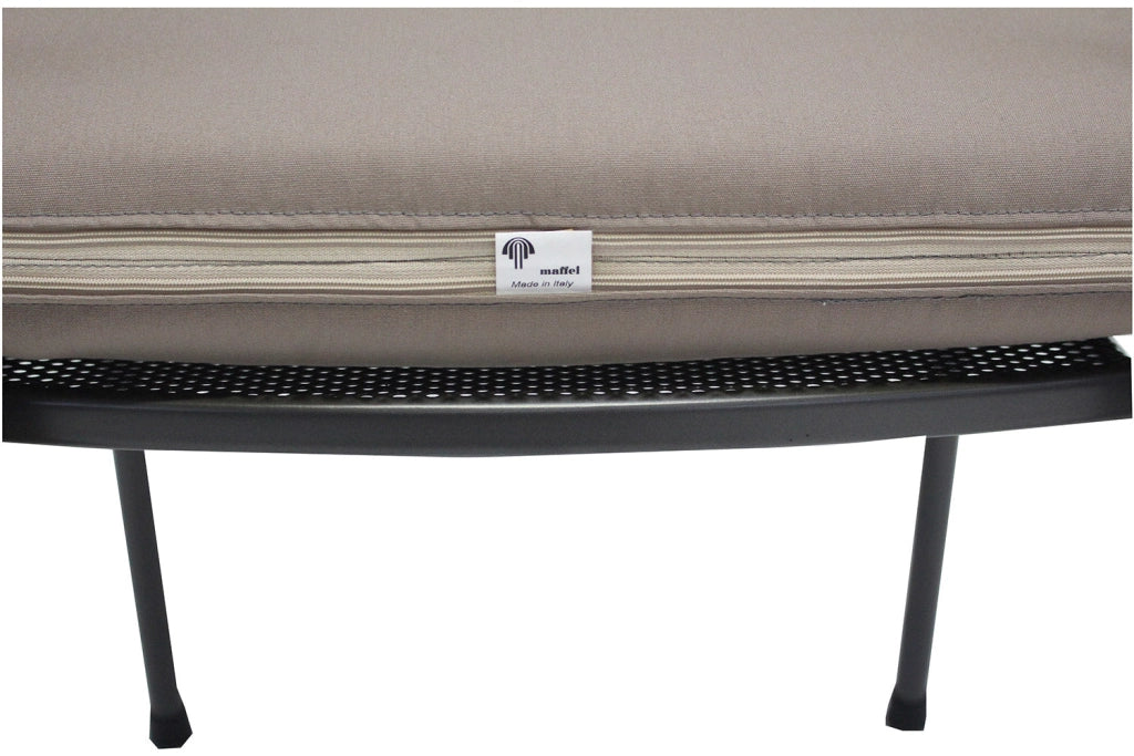 Set 2 Cuscini per Sedia da Giardino 90x45x5 cm in Dralon Allegro Taupe