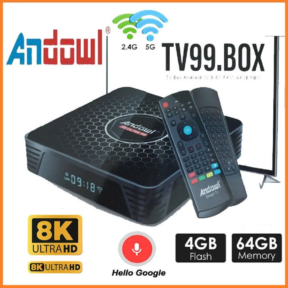 Trade Shop - Decoder Tv Box Android 12 Smart Tv 99 4gb Ram 64 Gb Rom Ultra Hd 8k Media Player -