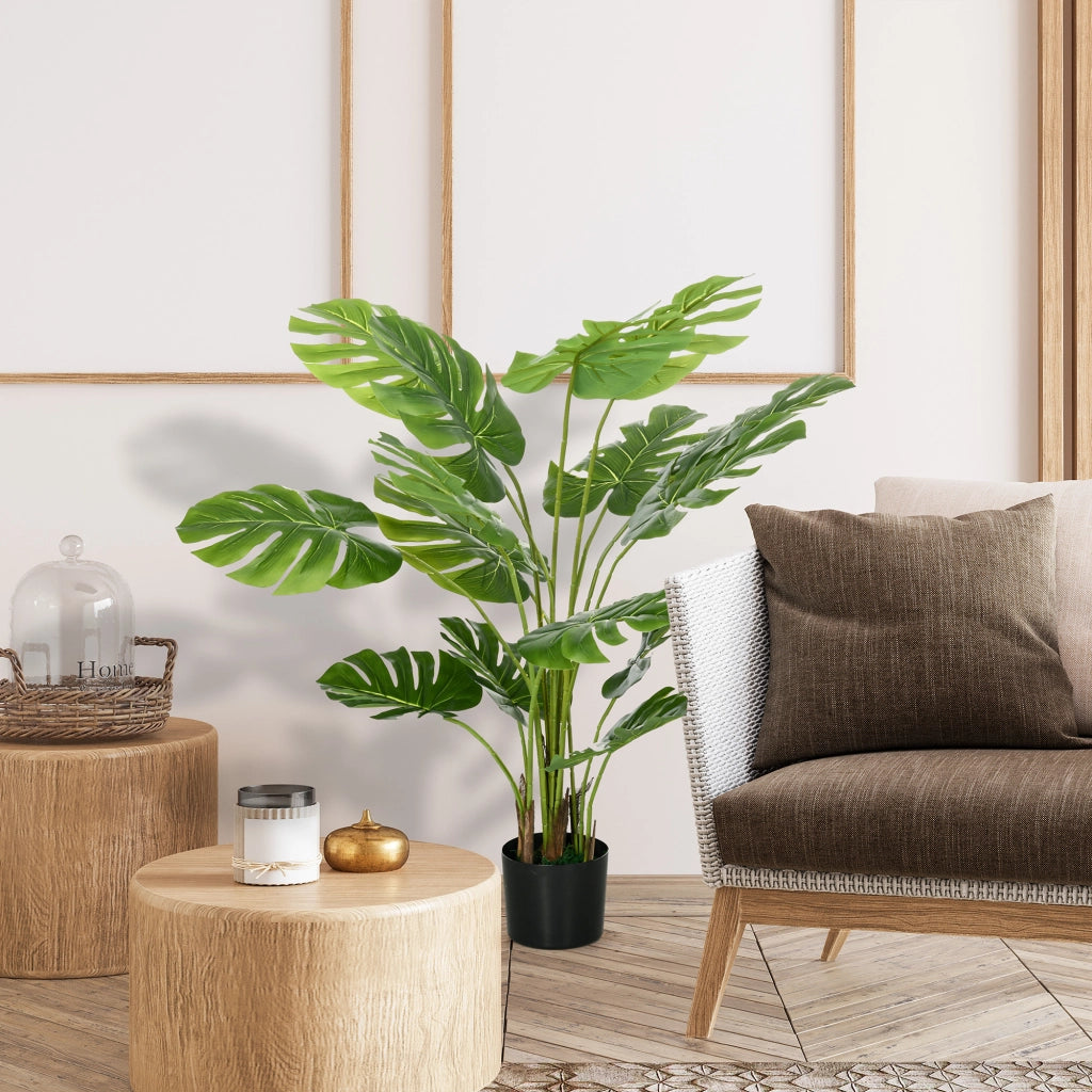Plante artificiale Monstera Deliciosa con vaso ¨C zephmum ¨C verde altezza 120 cm