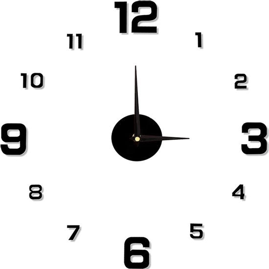 Orologio da Parete 3D in Kit per L'Amicizia, fino a 130cm di Diametro, Sticker per Parete per Salotto, Cucina, Ufficio, Camera da Letto, Decorazione Casa, Orologio da Muro, Regalo Moderno, Visualizzazione dell'Orario