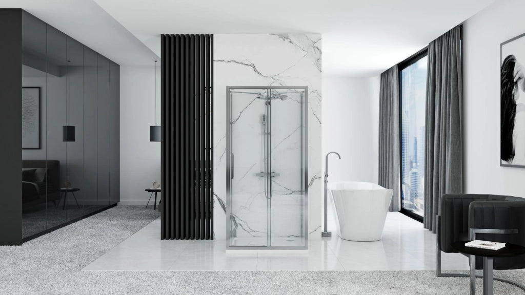Cabina Doccia A Parete Rea Rapid Slide Chrome 110x90