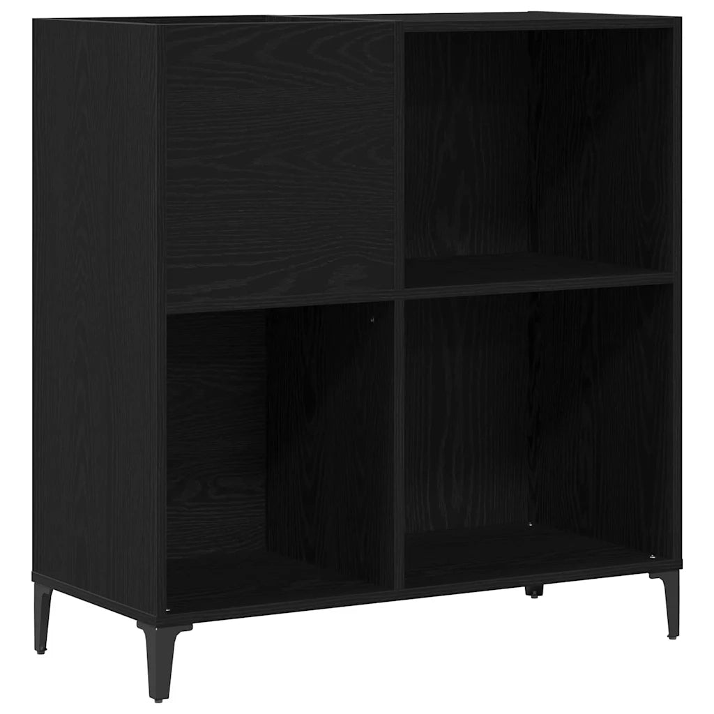 Mobile porta vinili Rovere Nero 84,5 x 38 x 89 cm 862871