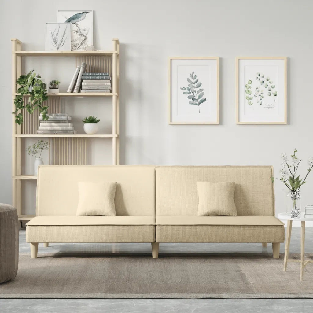 Divano letto | Sof¨¤ letto | Letto singolo Crema in Tessuto