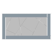Ovaro, Specchio Dettagli Geometrici, 120x60h cm Bianco Fume