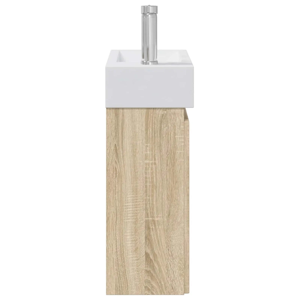 Mobile bagno con rubinetto Rovere Sonoma 45,5 x 22,5 x 84 cm 889443