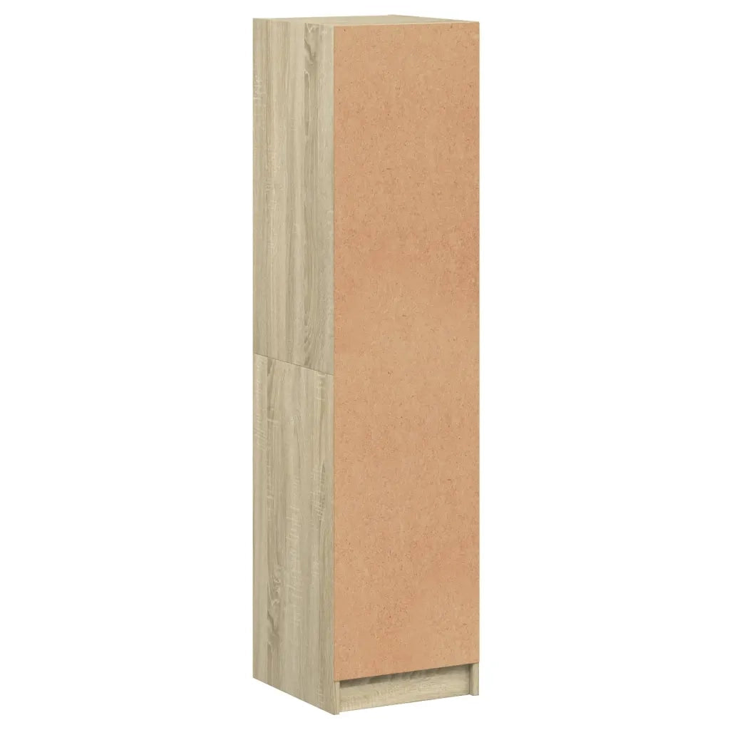Credenza con Ante in Vetro Rovere Sonoma 35x37x142 cm