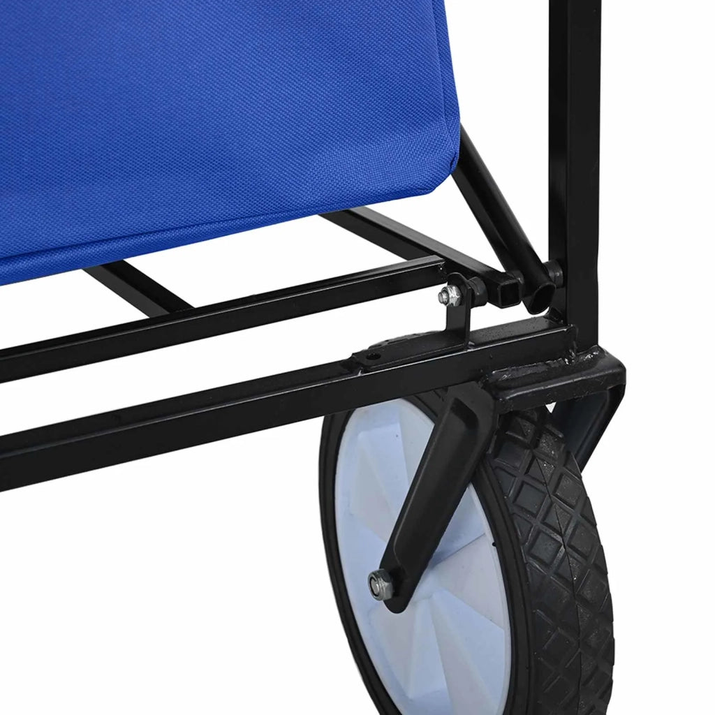 Carrello a Mano Pieghevole Blu 94 x 53 x 99 cm Tessuto Oxford 42020662