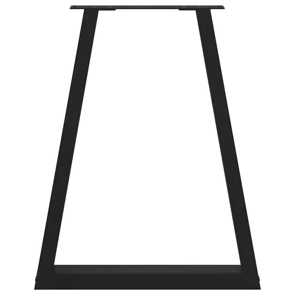 Gambe per tavolo da pranzo a forma di V 2 pz nere 60x(72-73,3) cm in acciaio 4012564