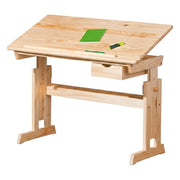 Carfizzi, Scrivania Materiale Piano in Legno Massello, 109x55x63h cm Marrone Quercia