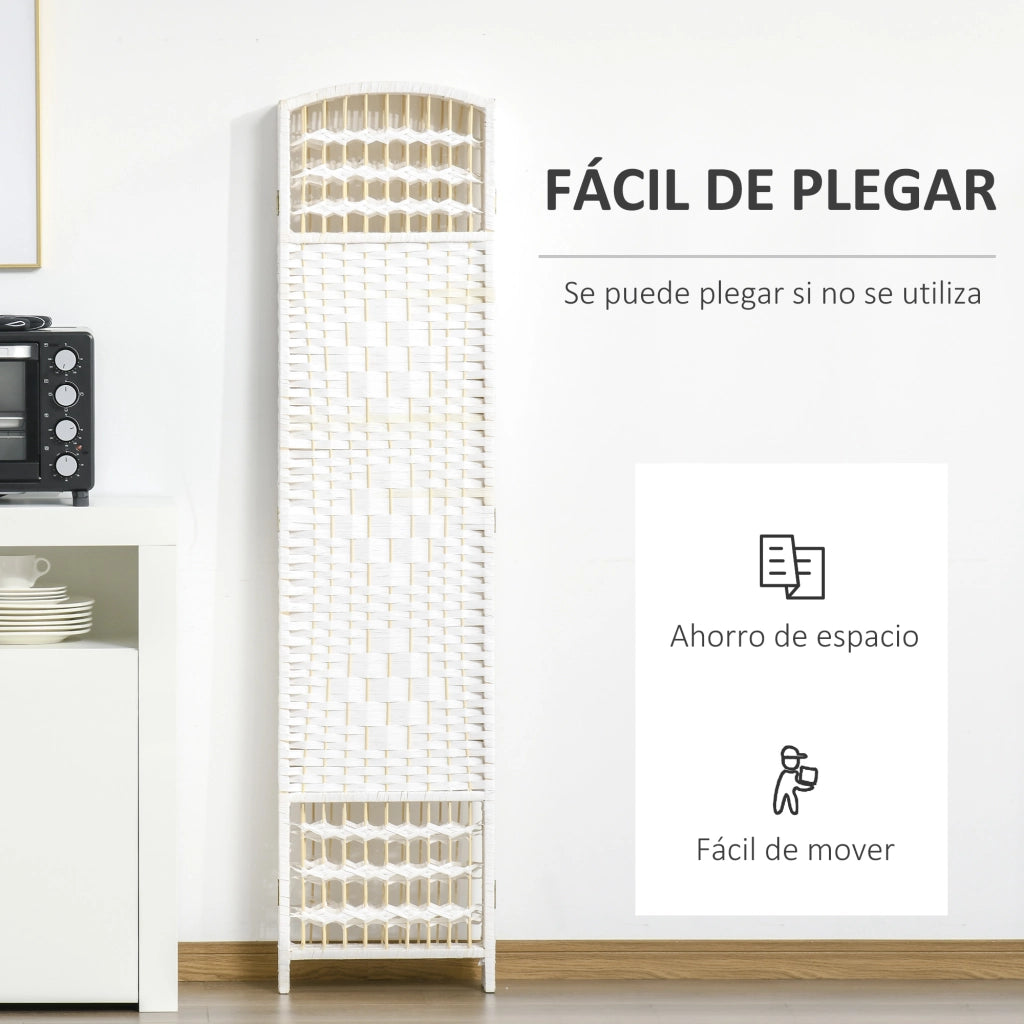 Paravento 6 ante pieghevole in fibra di carta ¨C zephmum ¨C 242x170 cm bianco