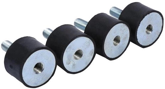 Set di isolatori gommati per compressore d'aria - Controllo del rumore - Elemento di assorbimento vibrazioni - Set da 4 pezzi - Demper schocchi