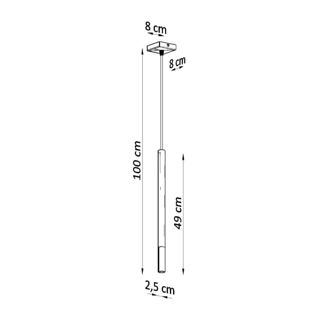 Lampada a sospensione Vitreo 1 Pure Lume nero cromo