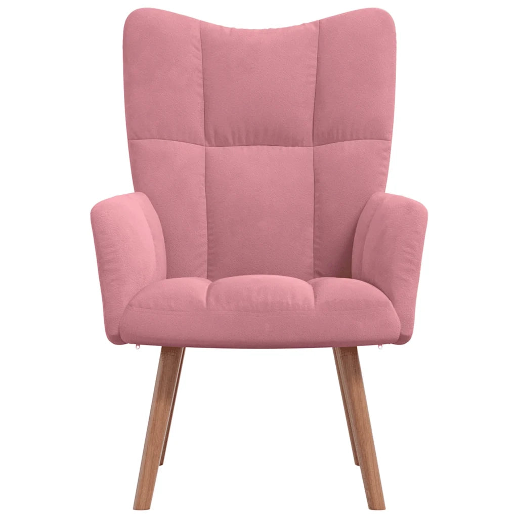 Poltrona Relax Rosa in Velluto cod mxl 6907