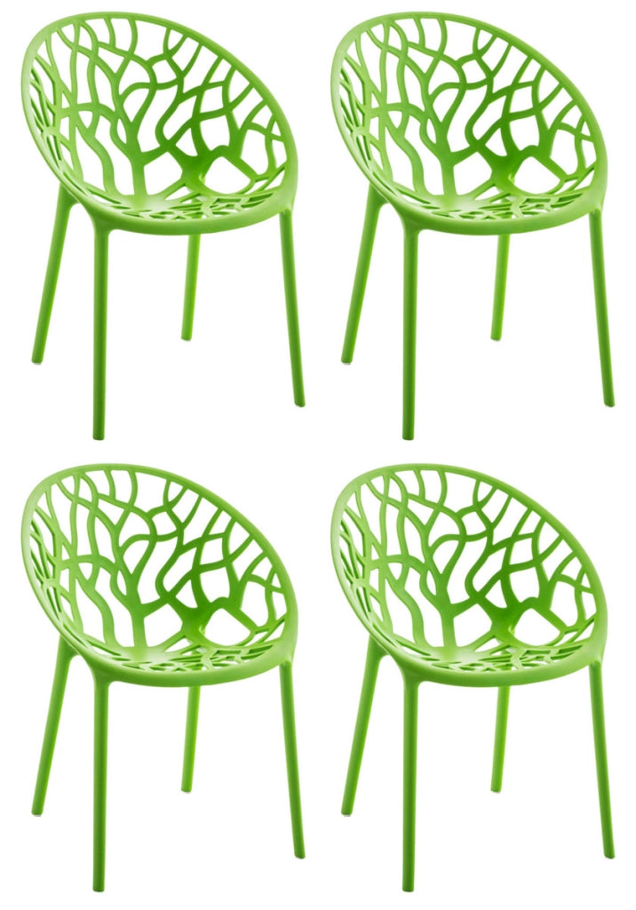 Set 4 sedie da giardino HOPE verde