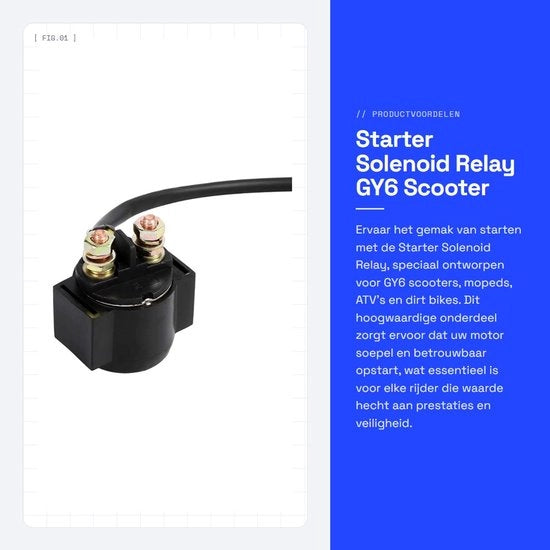Relè Universale per Scooter GY6 - Connessione 2 Filo 2 Pin - 12V - Applicazione Motocicletta - Interruttore per Corrente Alta - Strumento di Assistenza Pratico