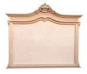 Specchio classico barocco legno grezzo 165x9x130 - Mobili 2G