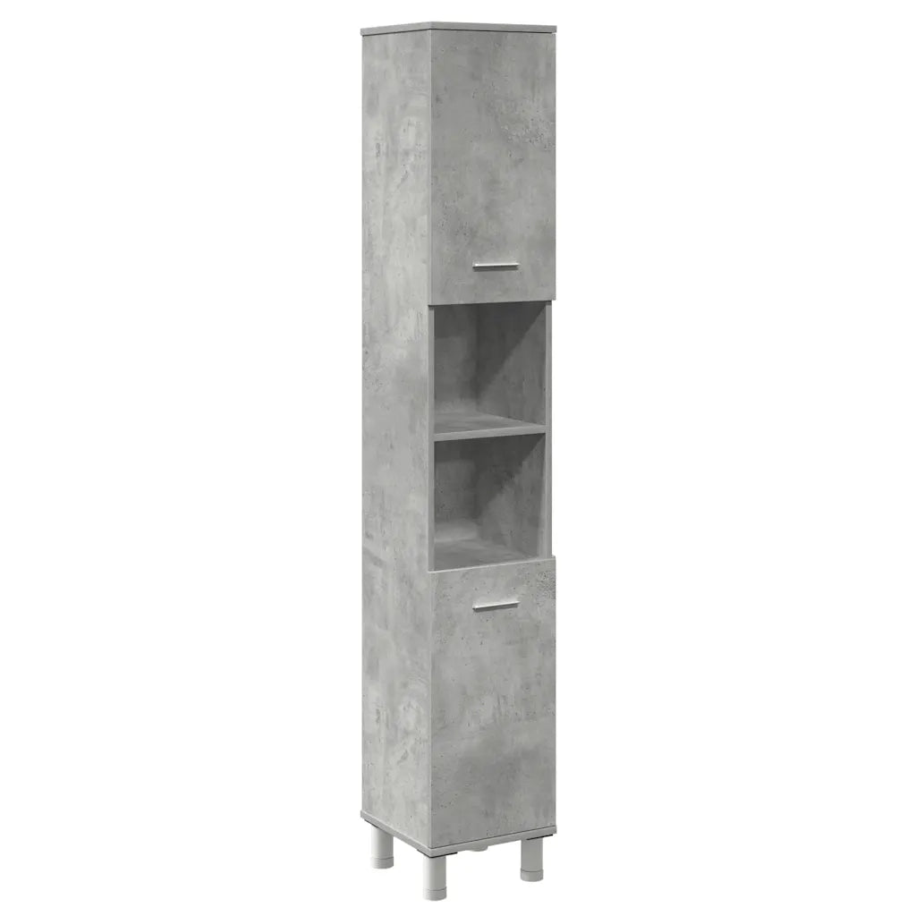 Set Mobili da Bagno 3 pz Grigio Cemento in Legno Multistrato 3324855