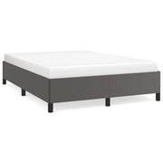 Letto matrimoniale | Letto per adulti | Giroletto Grigio 140x200 cm in Similpelle