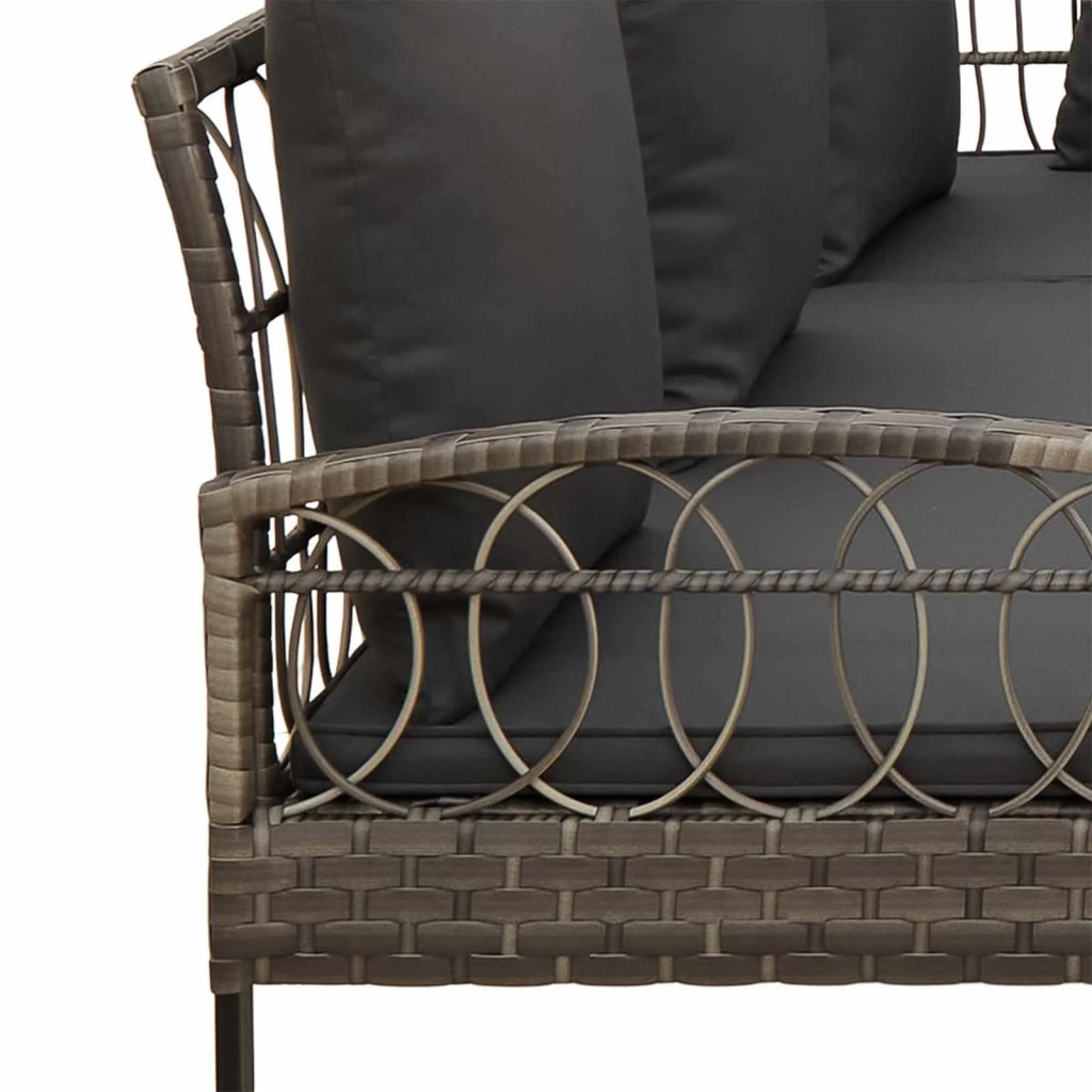 Set Divano da Giardino con cuscino 2 pcs Grigio 42026819
